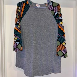LuLaRoe Randy 3/4 Sleeve Baseball Tee